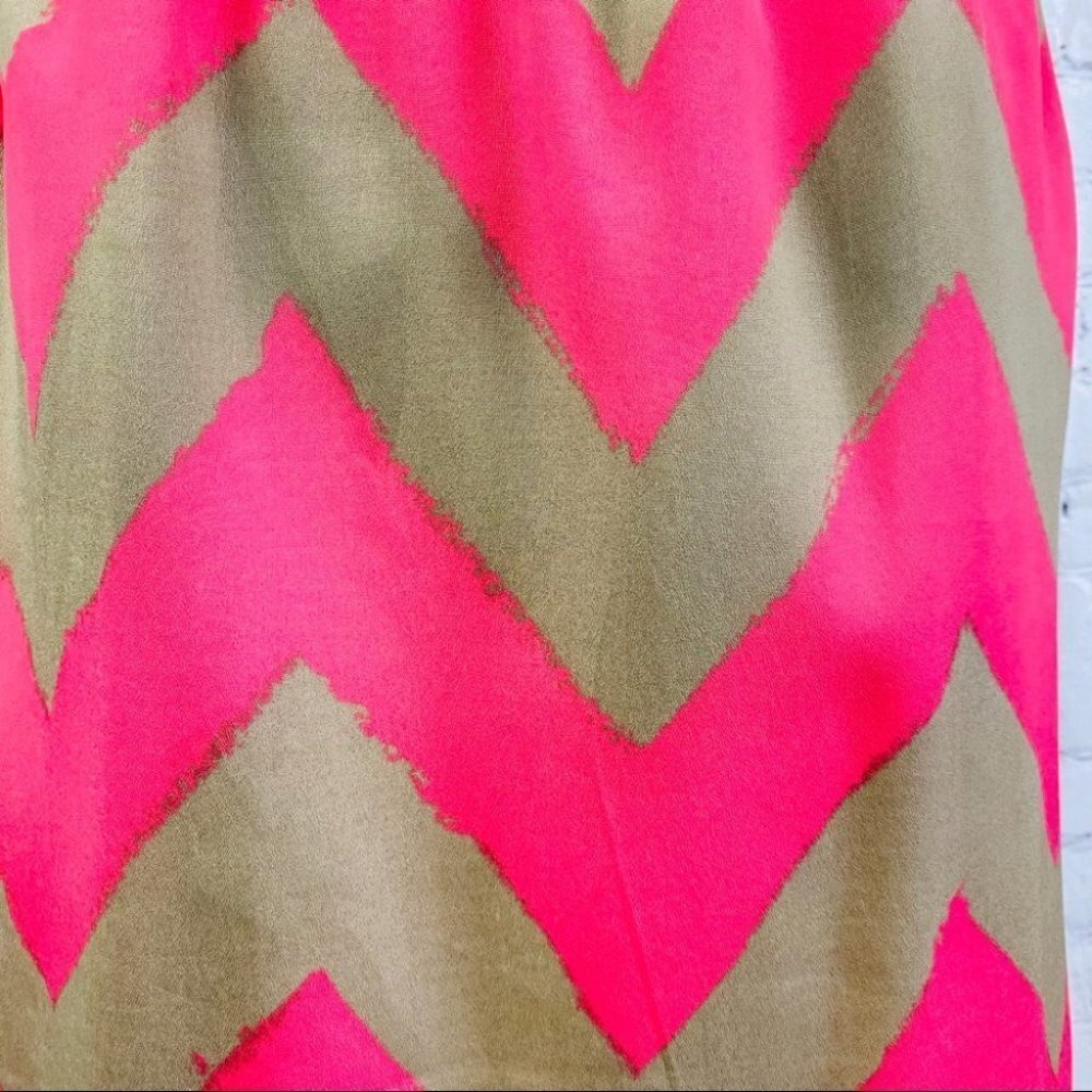 BCBGeneration Summer Strap Dress Pink Tan Ruffles - Picture 10 of 16